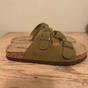 Hurley Kids Tan Sandals with Buckles NWOT